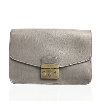 tas sling bag Furla Metropolis Grey GHW Sling Bag Tinkerlust